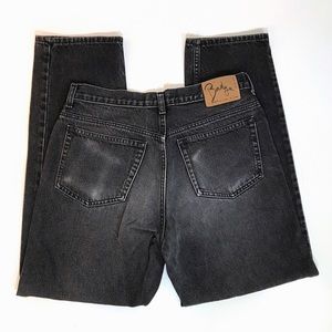 Vintage 90s Badge Denim Men's Washed Black Jeans